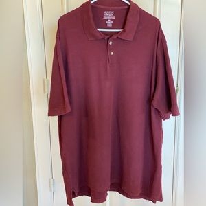 Men’s Polo by Austin Clothing Co in Burgundy Wine Color.